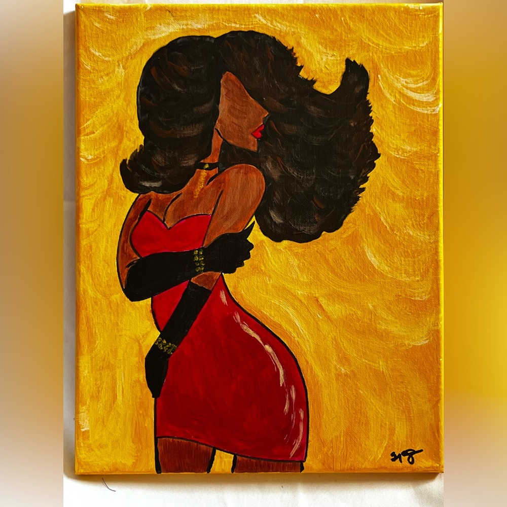 “Going Out”, Hand Painted Wall Art.